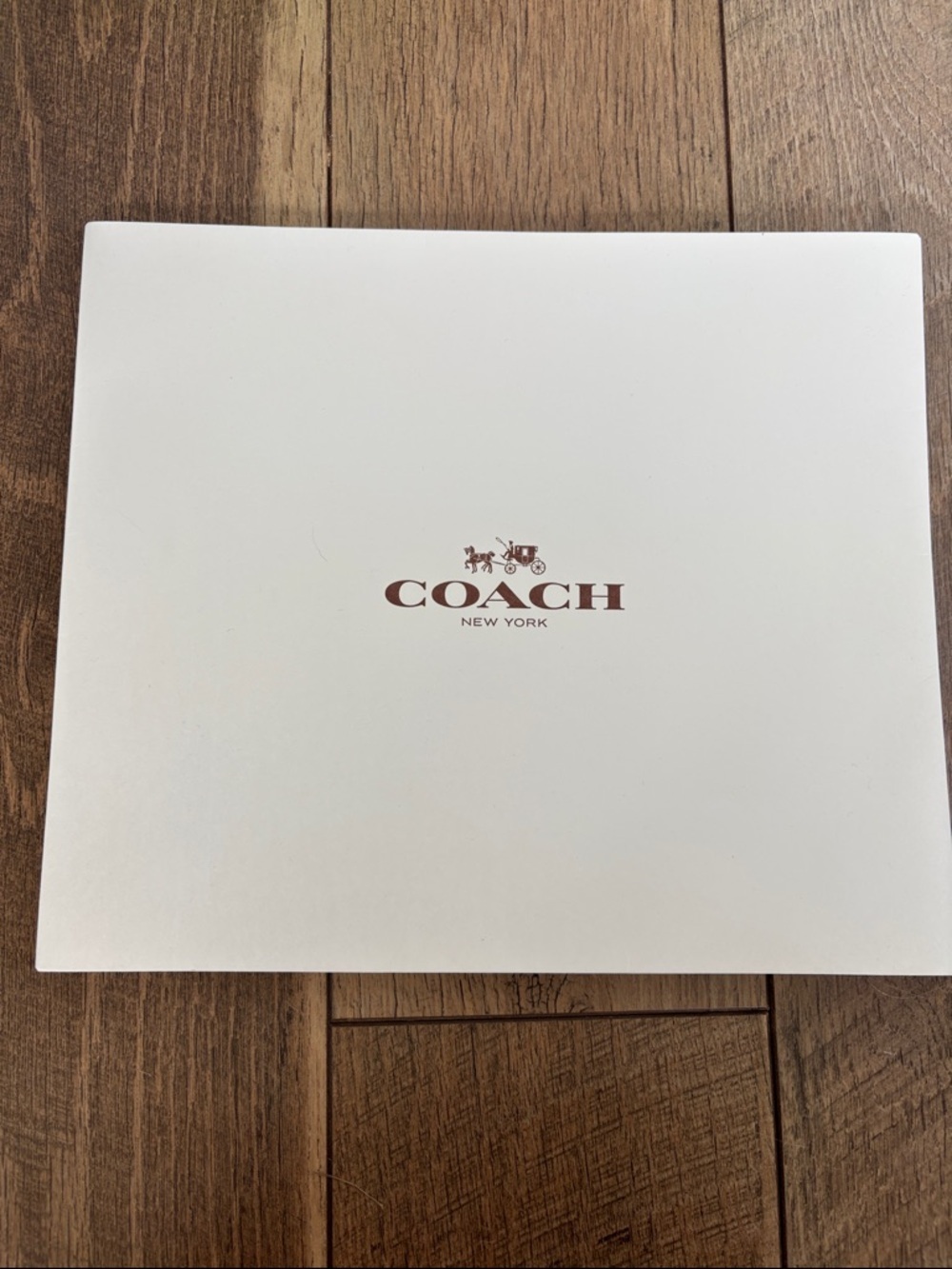 Coach White Box with Brown Logo Gift Box